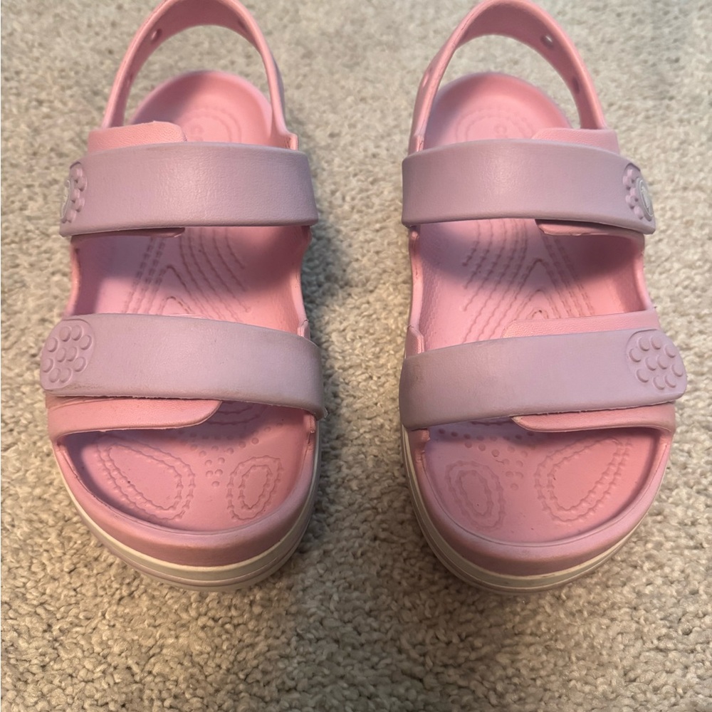 CROCS Pink and Purple Sandals Comfortable Casual Footwear